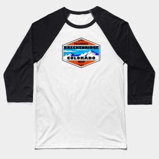 Skiing Breckenridge Colorado Ski Mountains Snowboarding Baseball T-Shirt